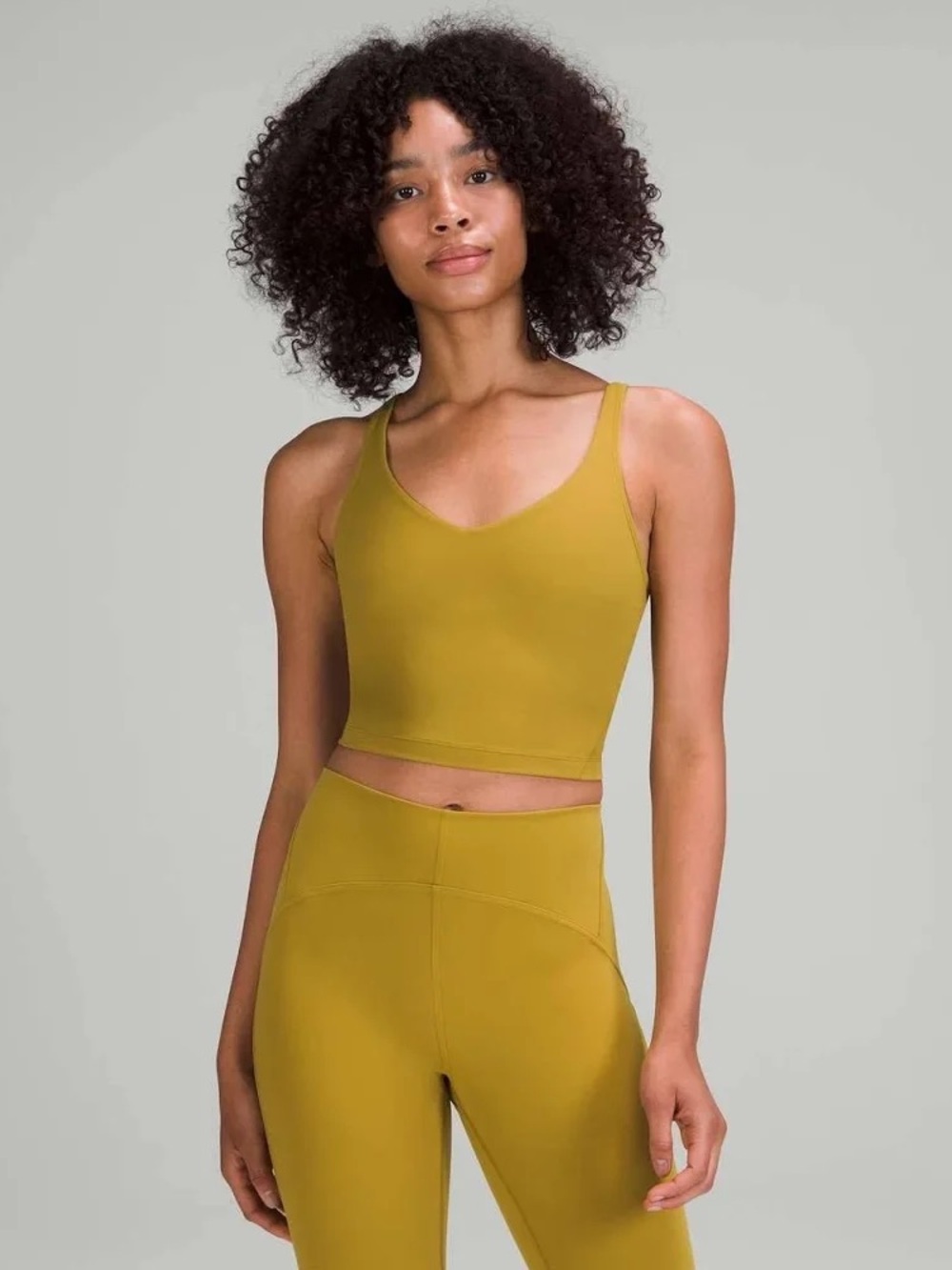 lululemon athletica V-Neck Crop Tank in Auric Gold